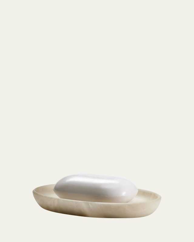 Alisa Alabaster Soap Dish, Cream